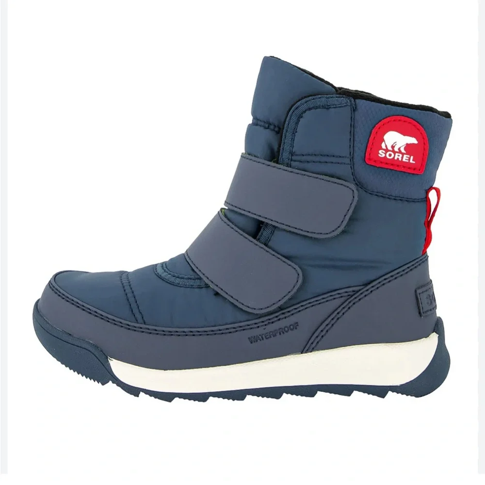 SOREL CHILDREN'S WHITNEY™ |I STRAP BOOT Uniform Blue, Cherrybomb size 5 new